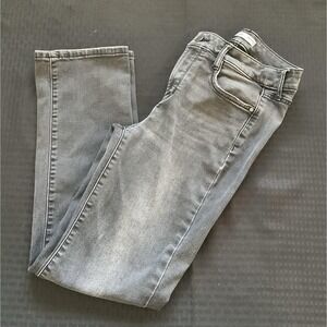 Nine West Jeans Womens 6 Gray Slim Straight Stretch Denim 5-Pocket Mid Rise